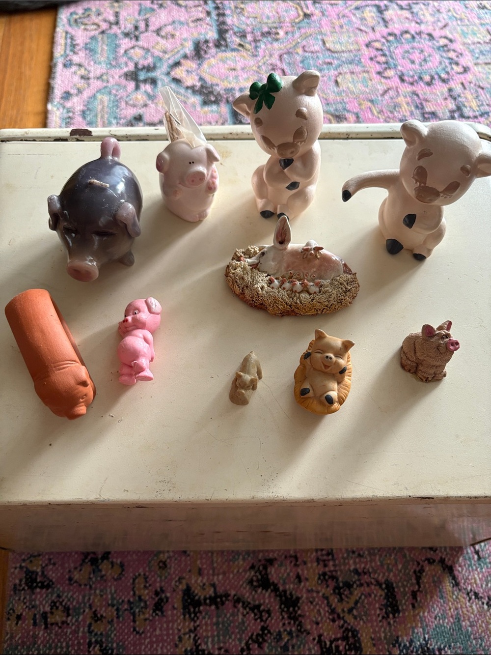 vintage pig figurines lot